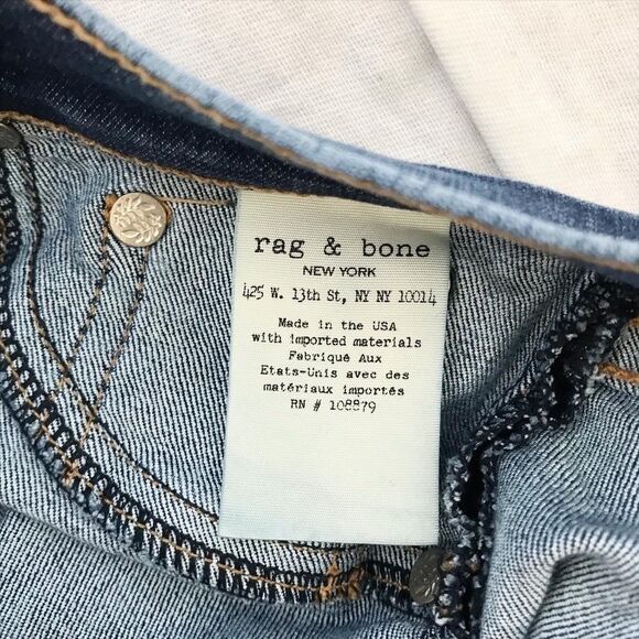 Rag & Bone whiskered Capri  Skinny Jeans  Size 24 - Picture 12 of 13
